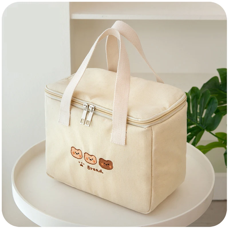 OZAOZ Kawaii Lunch Bag for Girls Lunch Box Insulated Cute Lunch Bags for  Women Insulated Lunch Box for Kids (Brown-Bear)