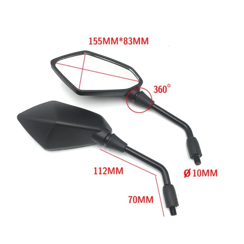 8/10MM 오토바이 백미러 ABS 사이드 미러, 범용 베넬리 502C TNT 125 BMW S1000RR R 나인 T F650GS R1200GS F800R