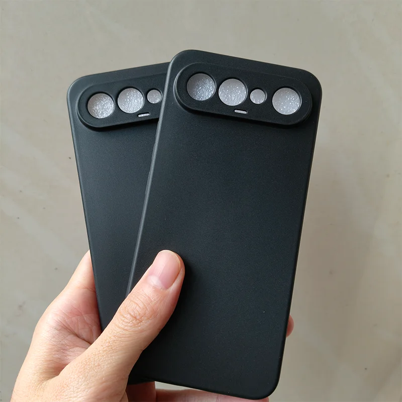 Black Matte Silicone Slim Case - Soft TPU Protective Back Cover