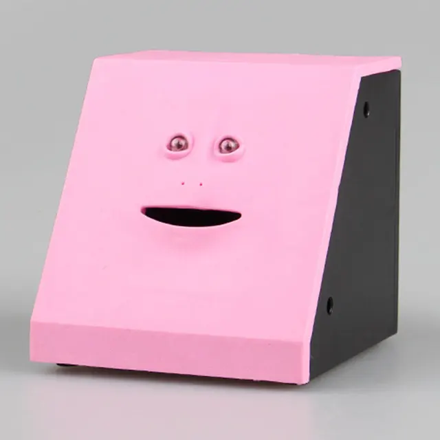 Face Money Pot  Electric Face Coin Bank Cute Face Bank Box Money Eating Chewing Box For Money Saving Toys Kids Christmas Gift 4