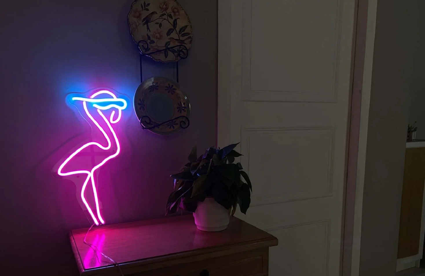 

Flamingo Neon Sign USB Powered for Room Decor, LED Neon Light Dimmable Night Light for Kids Bedroom Wall Art Birthday Gift