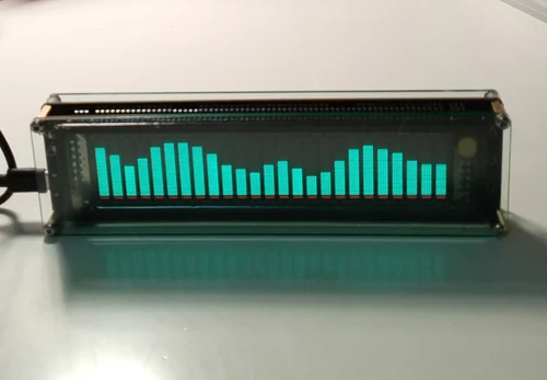 AK2515-V2VFD 음악 오디오 스펙트럼 표시기, 오디오 VU 미터, 증폭기 보드 레벨, 정밀 시계, 조정 가능한 AGC 모드 2