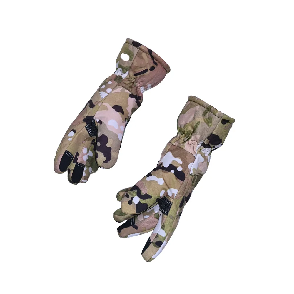 Camo Winter Gloves Hunting Tactical Fishing Defender Gloves Waterproof Insulated Long-Wear Non-Slip Grip Tactical