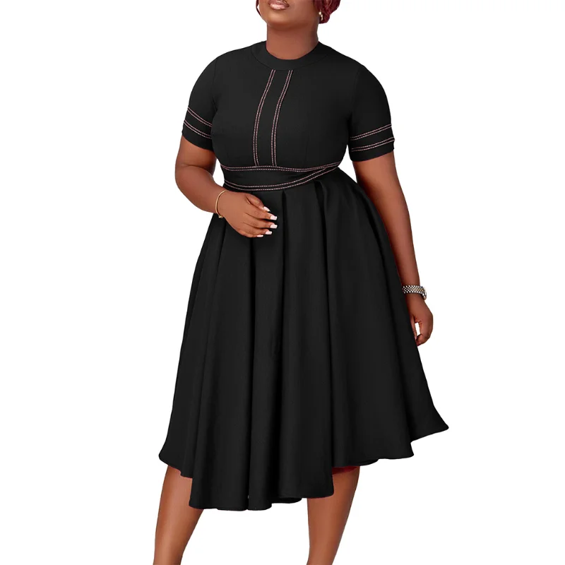 

New African Dresses For Women Vetement Femme Dashiki Solid Color Africa Dress African Clothes Dashiki Ankara Dresses Ladies 2023