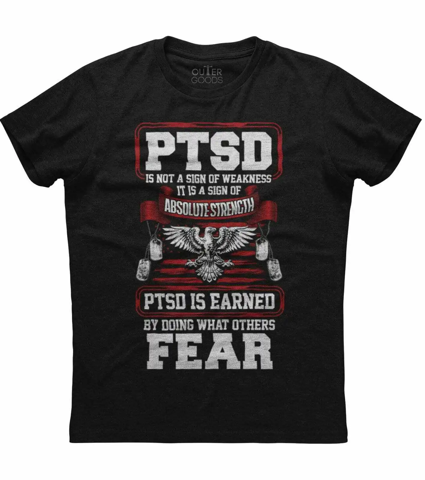 

PTSD Is Not A Sign Of Weakness Eagle O-Neck Cotton T Shirt Men Women Casual Short Sleeve Loose Tshirt Dropshipping