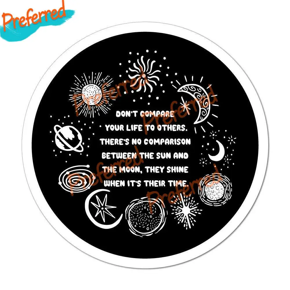 Креативная Автомобильная наклейка солнце и луна Наклейка звезды хиппи любовь