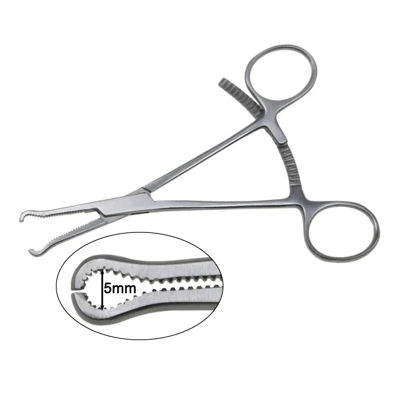 GREATLH Orthopedic Mini Serrated Bone Holding Forceps Reduction Forceps Orthopedic Surgical Instrument