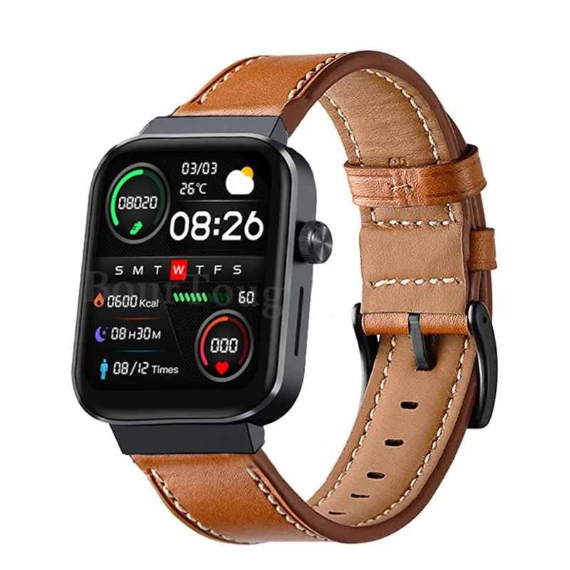 

20mm 22mm Genuine Leather Strap For Mibro T1 Smart Watch Accessories Bracelets For Mibro X1 A1 C2 Lite Air Color Belt Correa