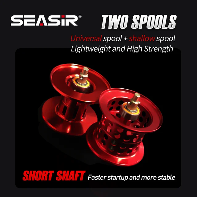 Seasir Mansory Ultralight Baitcasting Reel – 7.3:1 HS Ratio, 11+1 Bearings, Carbon Spools 3