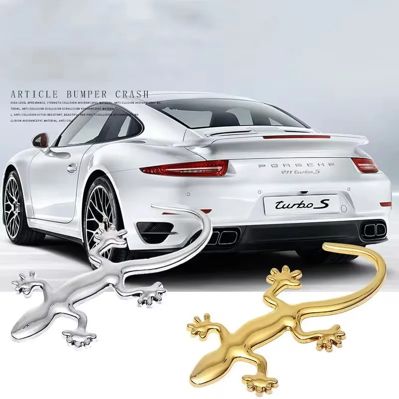 Car stickers, 1PCS Car Metal Truck Sticker, Lizard Gecko Decal Badge Emblem Decor