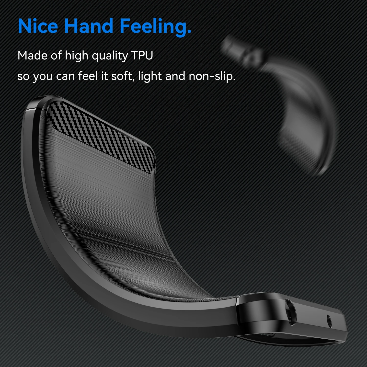 Sleek Silicone TPU Carbon Fiber Bumper Protective Case