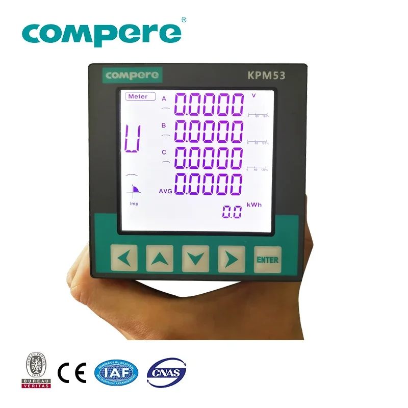 96*96 31 TDH 400Hz Panel Mounted Power Quality Meter 3 Phase Smart Energy Meter 3