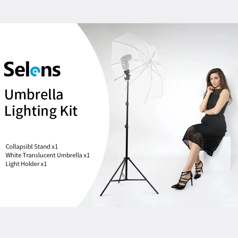 Selens-写真スタジオ用のソフトボックスとホルダー,写真スタジオ
