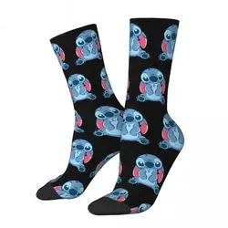 New Lilo And Stitch Socks Men's Women's Funny Happy Stitch & Scrump Socks Spring Summer Autumn Winter Middle Tube Socks Gift