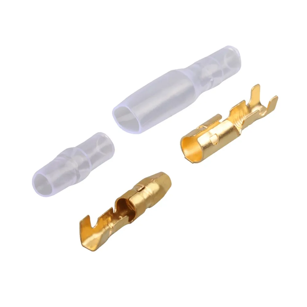 200Pcs/50ชุดรถ Auto Pelor Motor เทอร์มินัล4Mm ชายหญิง Crimp Connectors ฉนวนกันความร้อน sheath 1