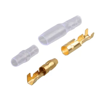 200Pcs/50ชุดรถ Auto Pelor Motor เทอร์มินัล4Mm ชายหญิง Crimp Connectors ฉนวนกันความร้อน sheath 1