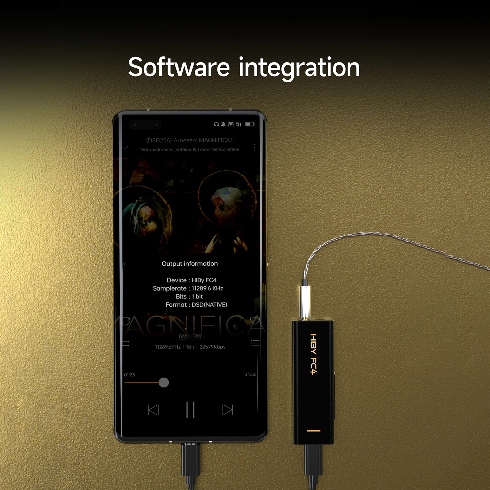 Headphone Amplifier HiBy FC4 MQA 16X Dongle Type C USB DAC Audio HiFi Decoder DSD256 ES9219 for Android iOS Win10 Mac