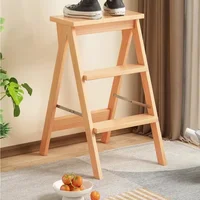 Household Folding Ladder, Kitchen Climbing Stool, Three-Step Portable Ladder, Multifunctional High Stool 5