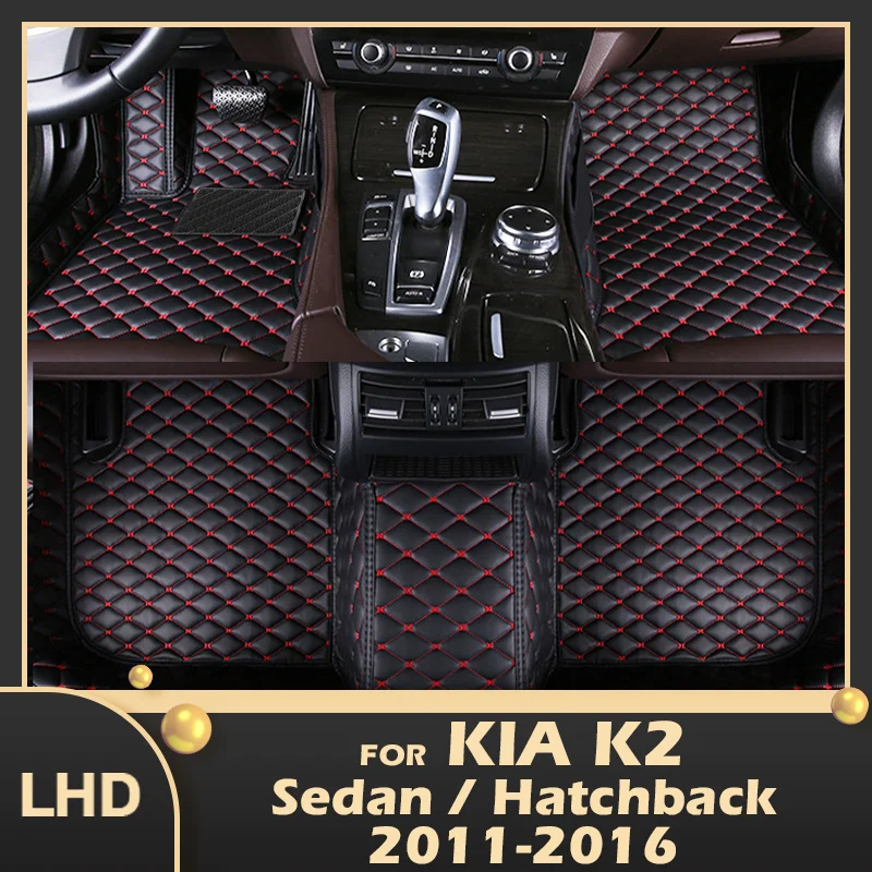 

Car Floor Mats For Kia K2 Sedan Hatchback 2011 2012 2013 2014 2015 2016 Custom Auto Foot Pads Carpet Cover Interior Accessories