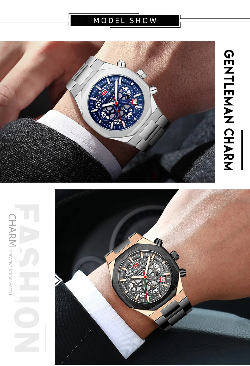 MINI FOCUS Quarzuhr für Herren, wasserdicht_voghion.com