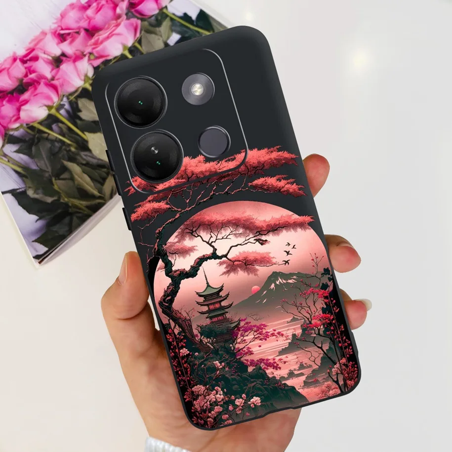 Luxury Marble Soft Silicone Back Cover Phone Case for Infinix Smart 7 Series