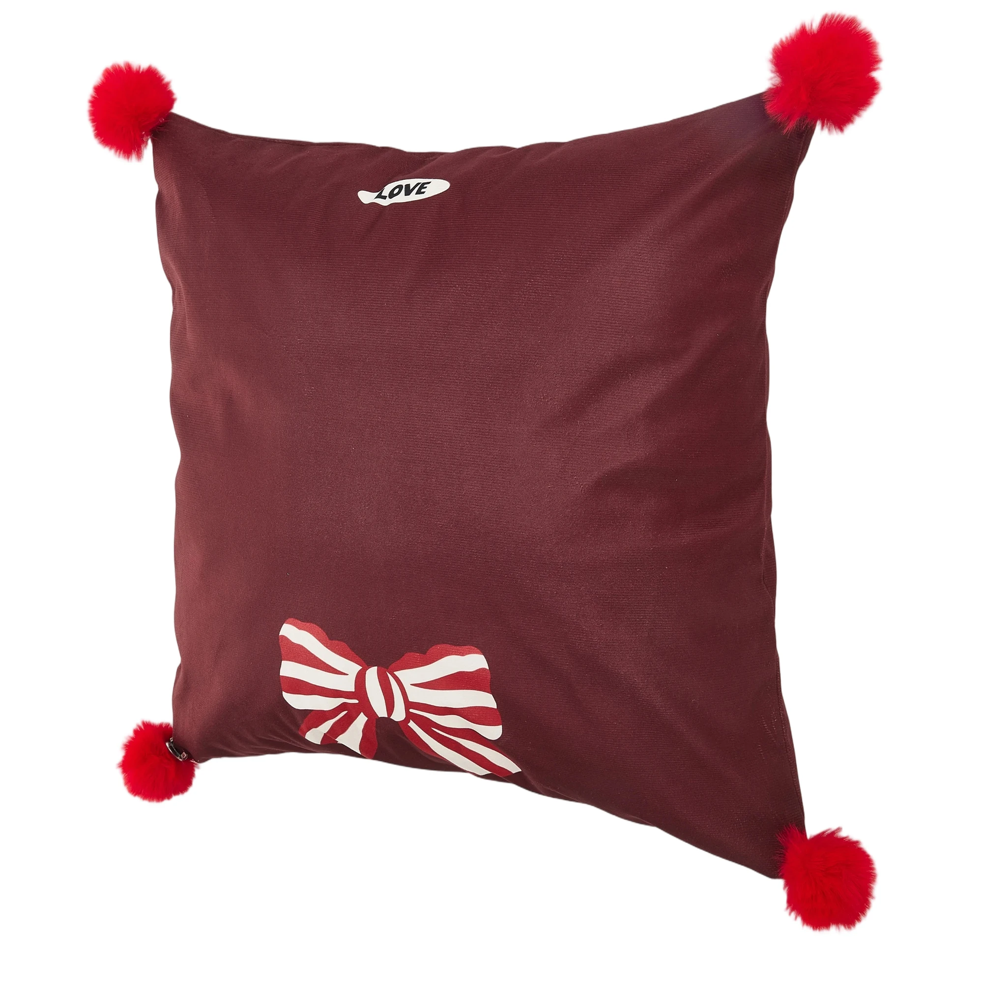 Romantic Heart Pattern Throw Pillow Case Love Print Cushion Cover for Living Room Couch Bedroom Decor