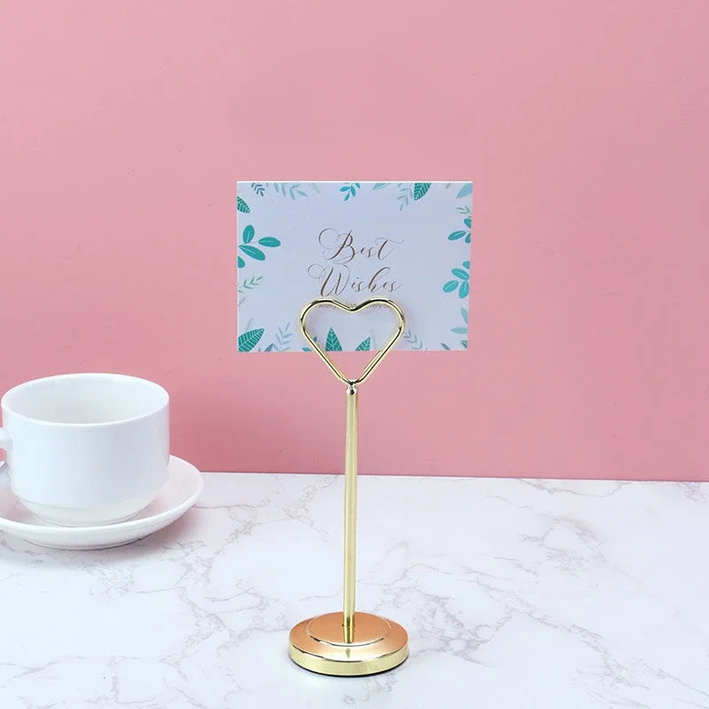 Stylish Stainless Steel Place Card Holders for Weddings, Banquets, and Special Events-Durable & Elegant Decor