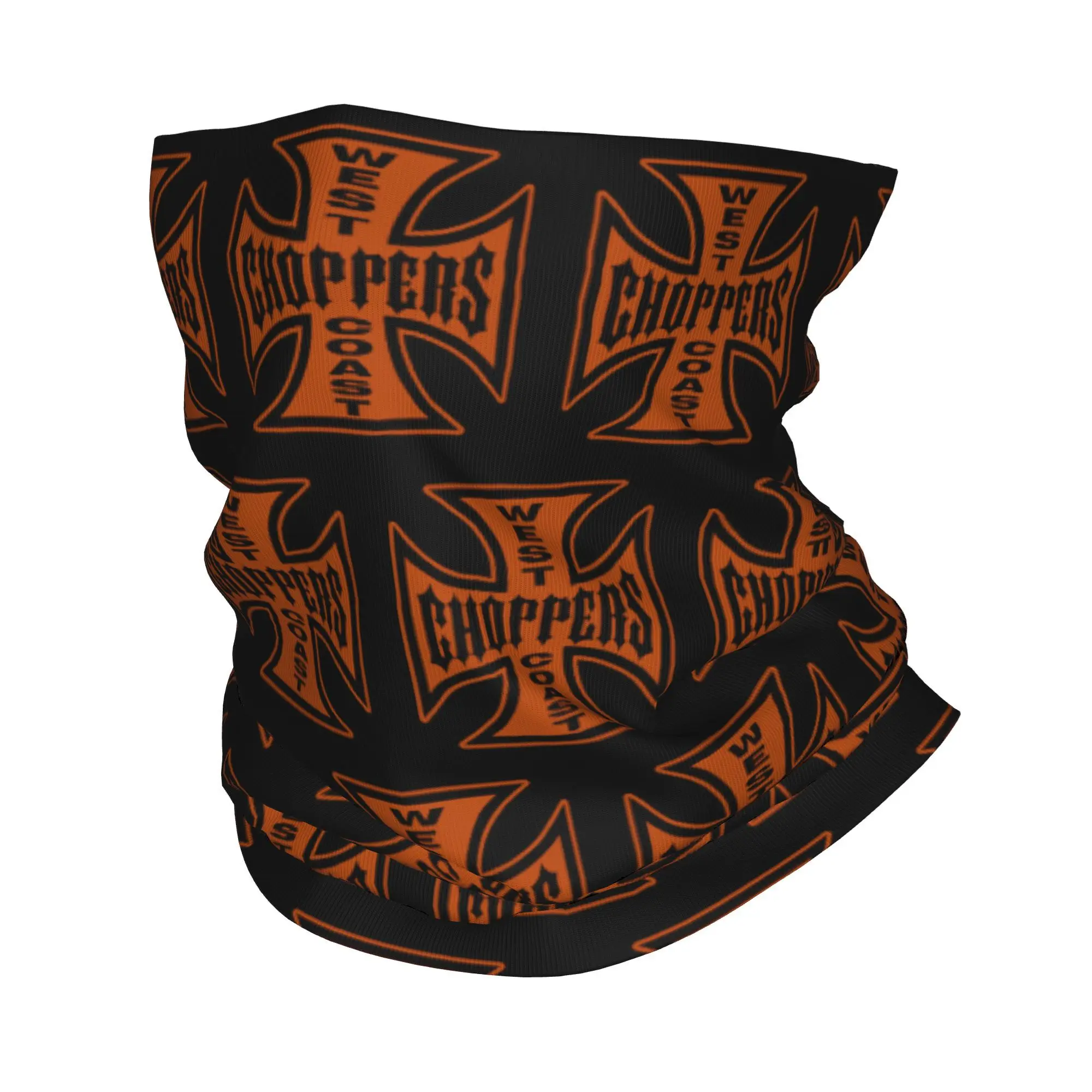 West Coast Iron Cross C-Chopperes Bandana Neck Gaiter Windproof Face Scarf Cover Women Men Headband Tube Balaclava