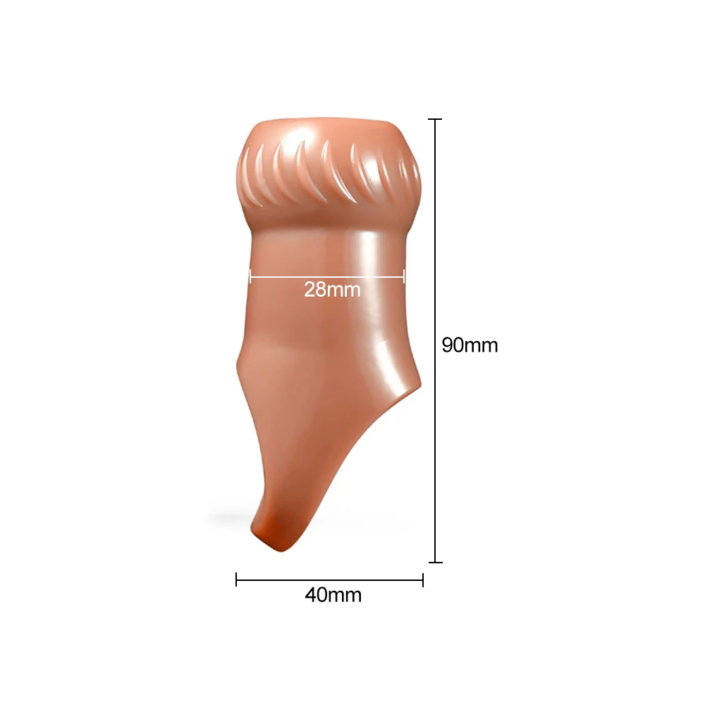 Reusable Enlargement Sleeve Rings Extender Silicone Condom Sex Toy For Men Enlarger Attachment_voghion.com