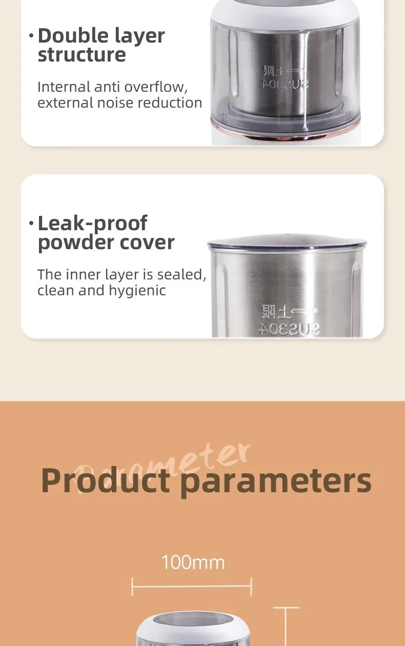 S94cfc1fdd752491d8cd4f1d09b23a625g KONKA Mini Portable Spice Food Processor Electric Manual Coffee Bean Grinder Coffee Powder Grinder