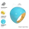 87992-64c31c.jpg Bagues empilables torsadées ouvertes pour femmes, bague statement audacieuse géométrique bleue en émail croisé, résistante à l'eau