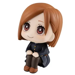 10cm Jujutsu Kaisen Q‑Sitting Anime Figure PVC Collectible, Charming Car & Desktop Decor Gift (Kugisaki Nobara)