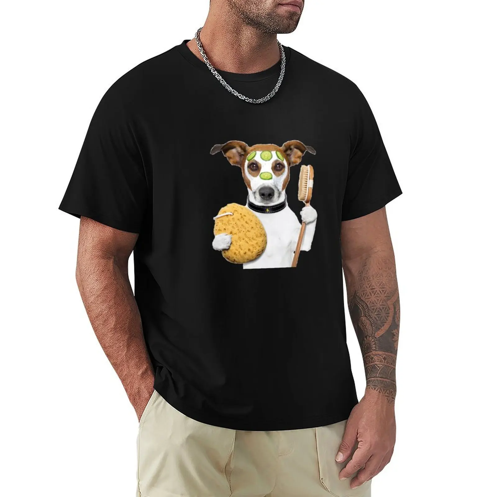 

DOG Classic T-shirt boys animal print tees kawaii clothes funnys heavy weight t shirts for men