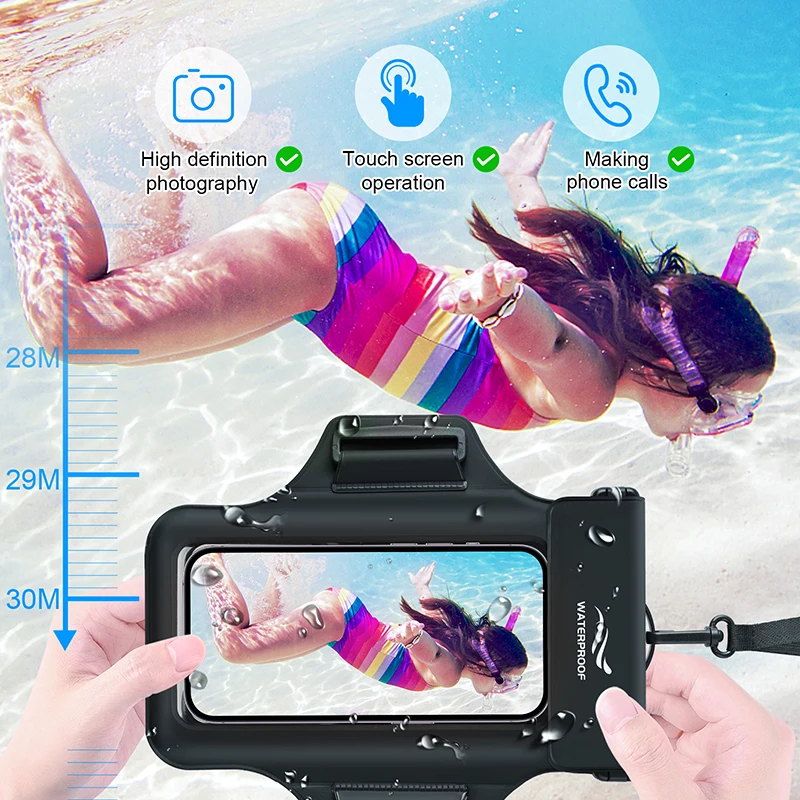 Waterproof Armband Mobile Phone Pouch for Swimming, Surfing, and Diving