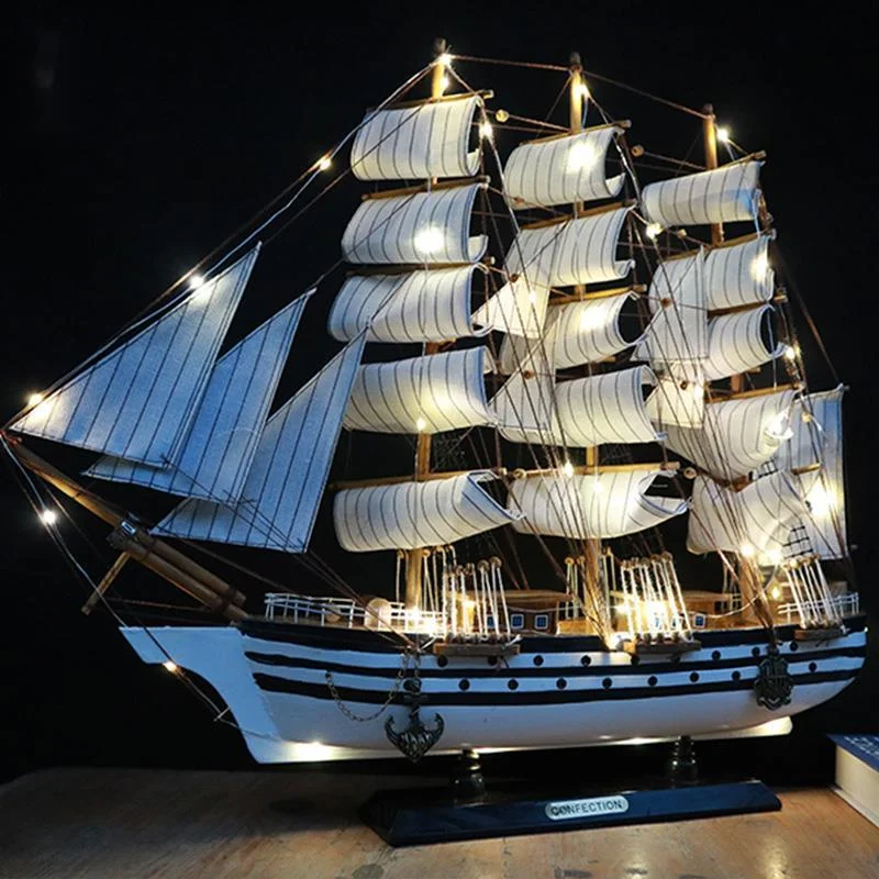 

Solid wood sailboat model crafts decorations Living room decorations Wedding gifts Opening Smooth sailing ceremony decorations