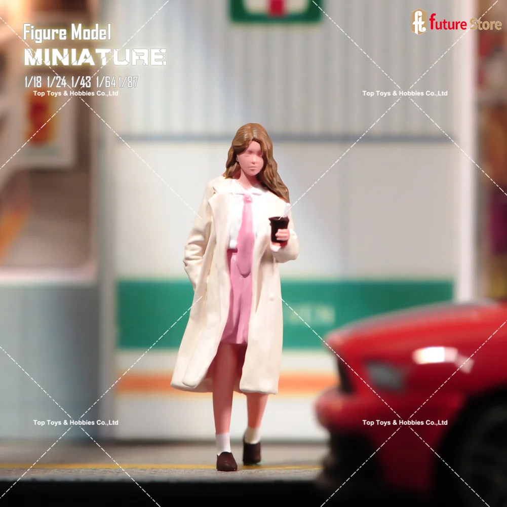 Gemalte Miniaturen im Maßstab 1:64, schönes Mädchen, männlich, weiblich, Menschen, Szene, Figur, Mini-Puppe, 3D-Diorama-Modell für Auto, Fahrzeuge, Dekor – Detail 1