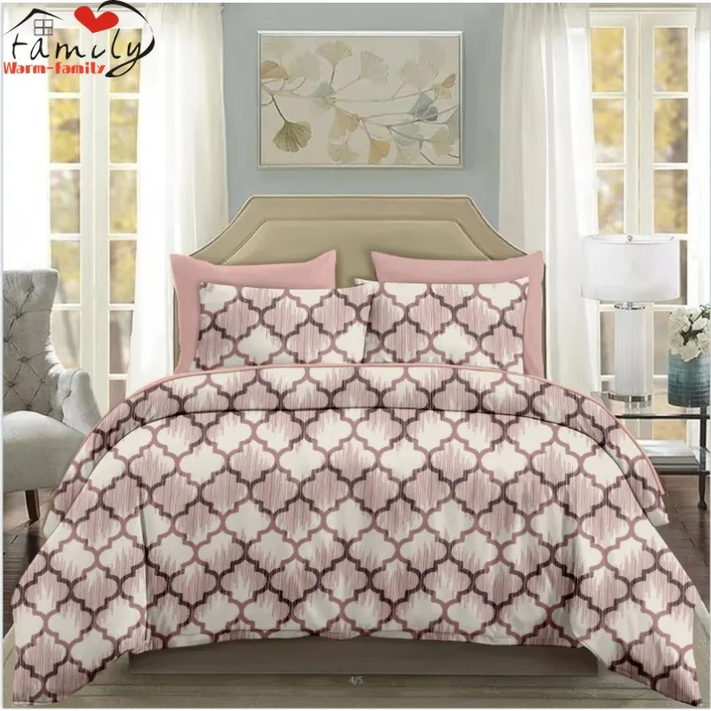 

Winter Warm Quilt Set 3PC Bedspread on The Bed Print Twin Queen King Size Bed Cover Soft Comforter Machine Washable Home Textile