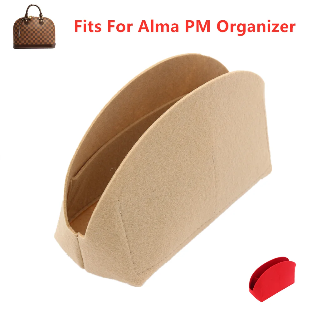 Fits For Alma PM Insert Bags Organizer Makeup Handbag Organize Travel Inner Purse Portable Cosmetic Base shaper Shell organizer makeup organizer purse organizer insert