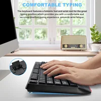 Huo Ji CQ088 Wireless Mouse and Keyboard Set - 88 Keys with 2.4 Receiver USB Interface for PC - Black - Image 6