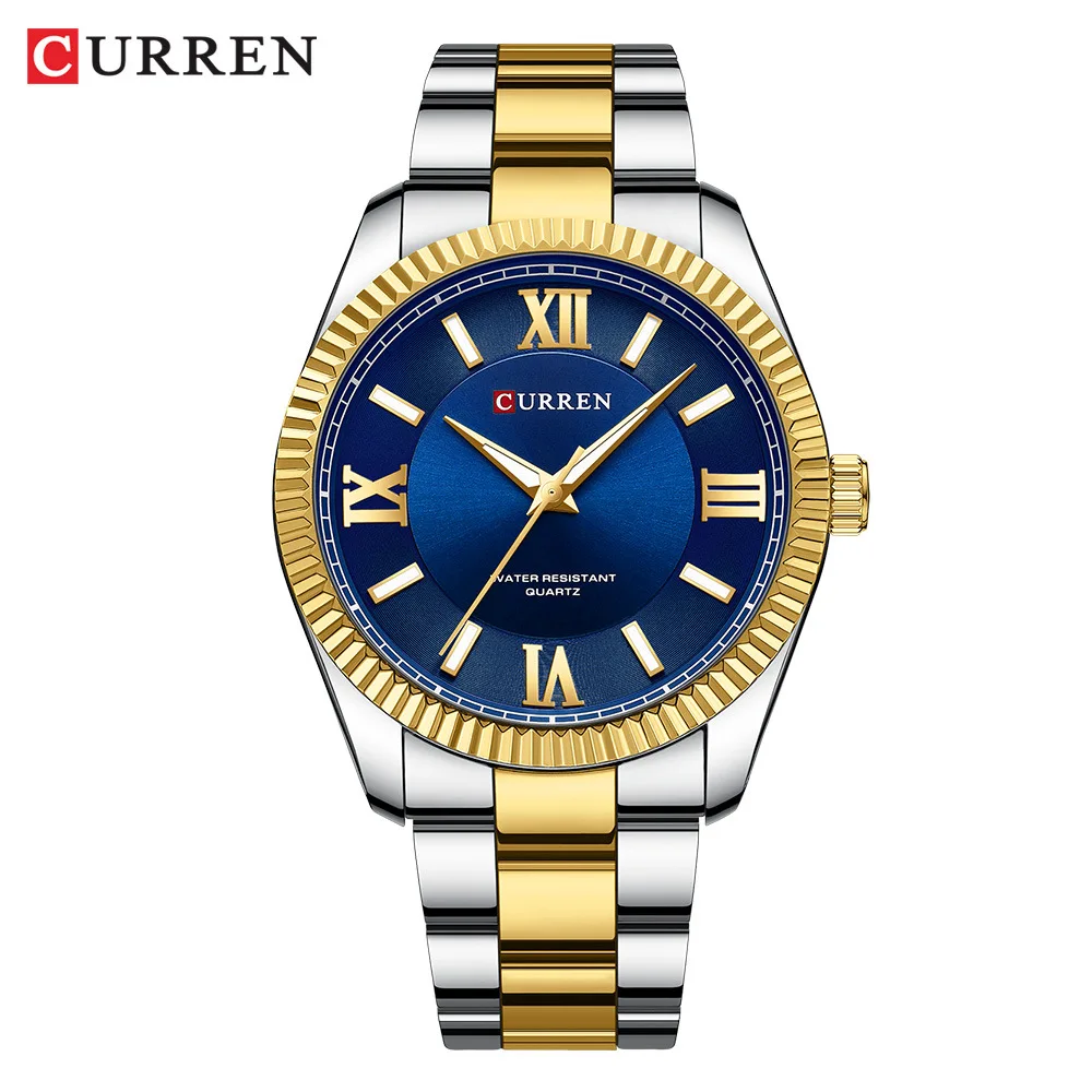 CURREN 8453 Men's Quartz Watches Fashion Elegant Simple White Clock Stainless Steel Strap Wristwatch for Male Gift 3
