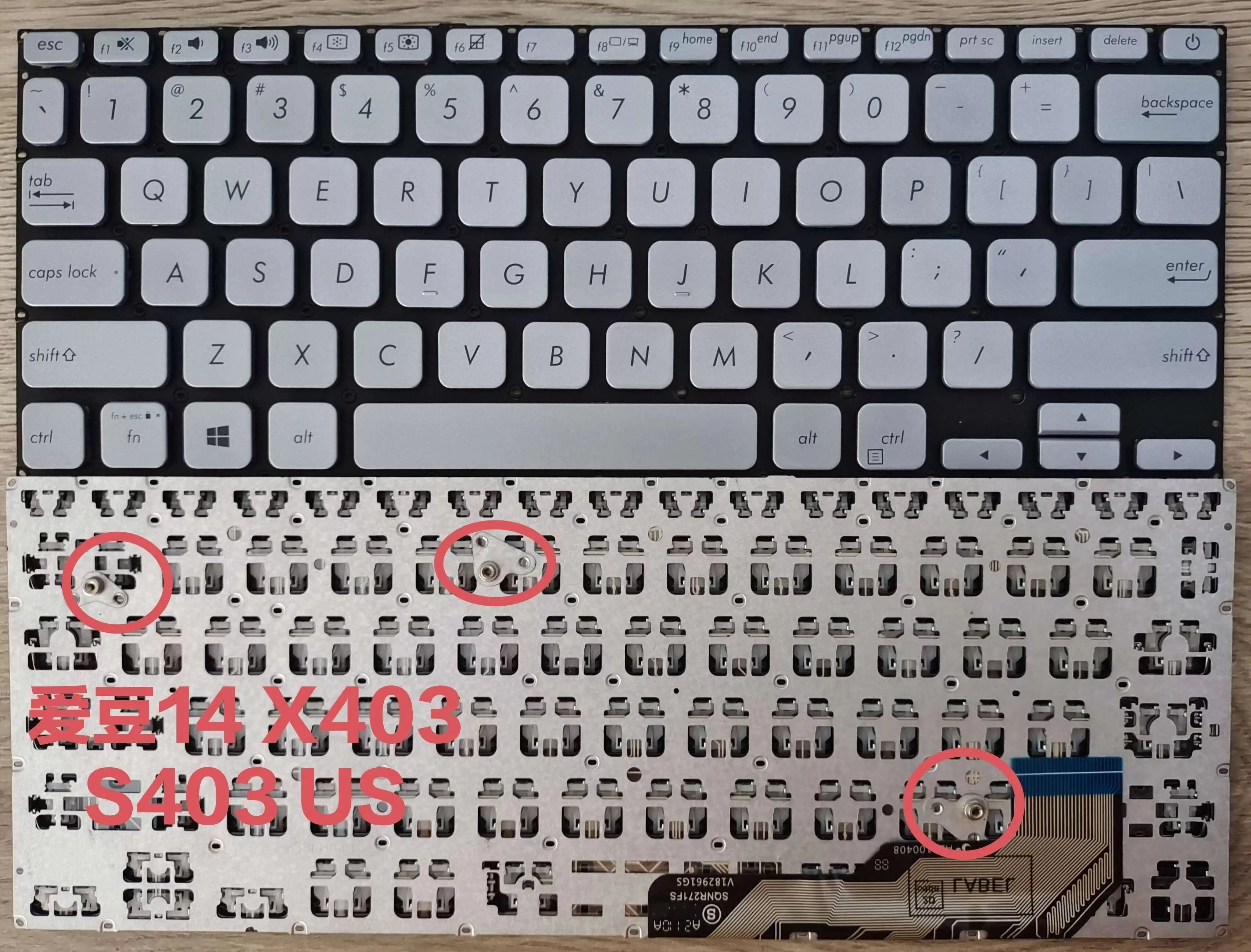 

Новинка для Asus VivoBook 14 X403 X403FA X403FAC X403JA английская клавиатура без подсветки серебристый синий серый цвет