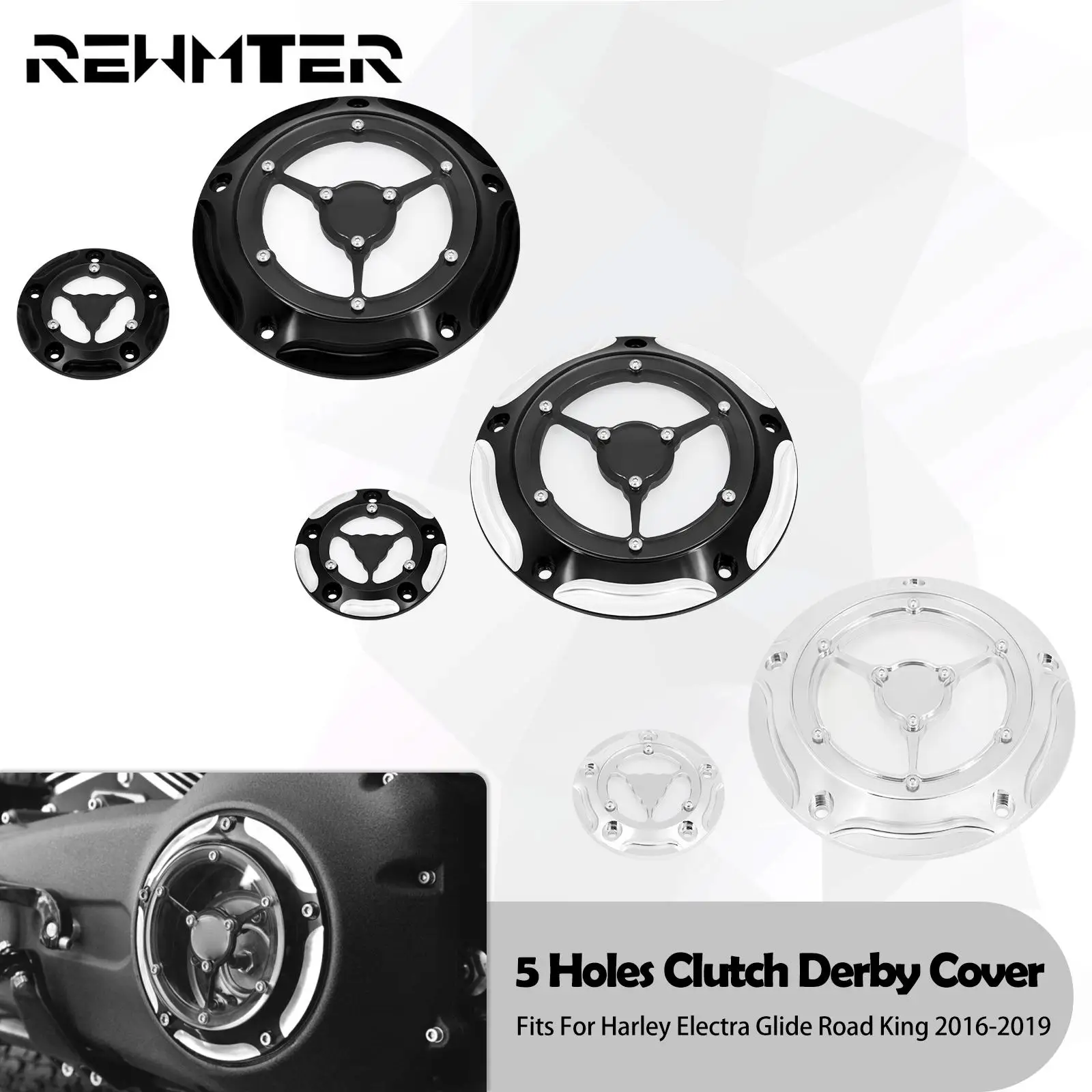 

Motorcycle 5 Holes Derby Timing Cover For Harley Dyna Softail Touring Fat Boy Deluxe Electra Street Glide Street Bob Low Rider
