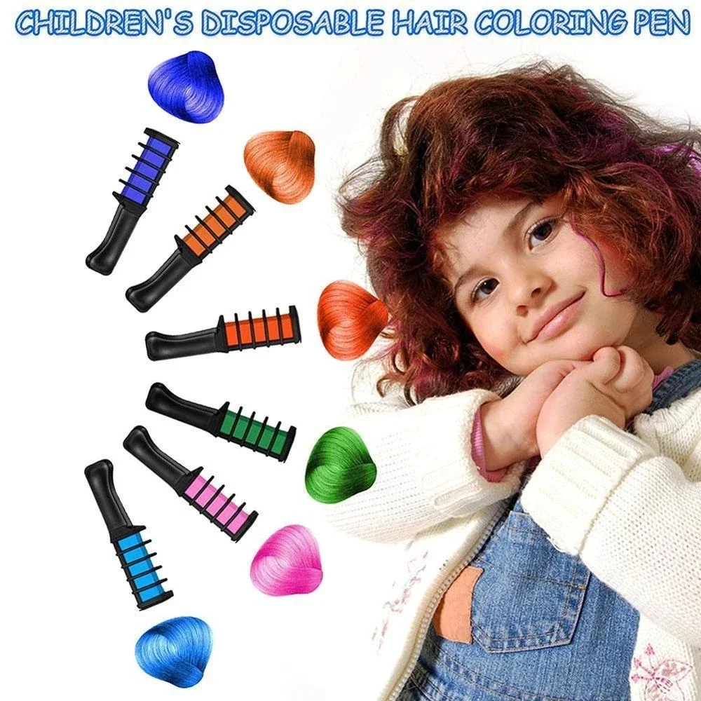 Description Picture 3 of itemNew Hair Chalk Comb Temporary Hair Color Dye for Girls Washable Hair Chalk for Kids Birthday Cosplay Gift