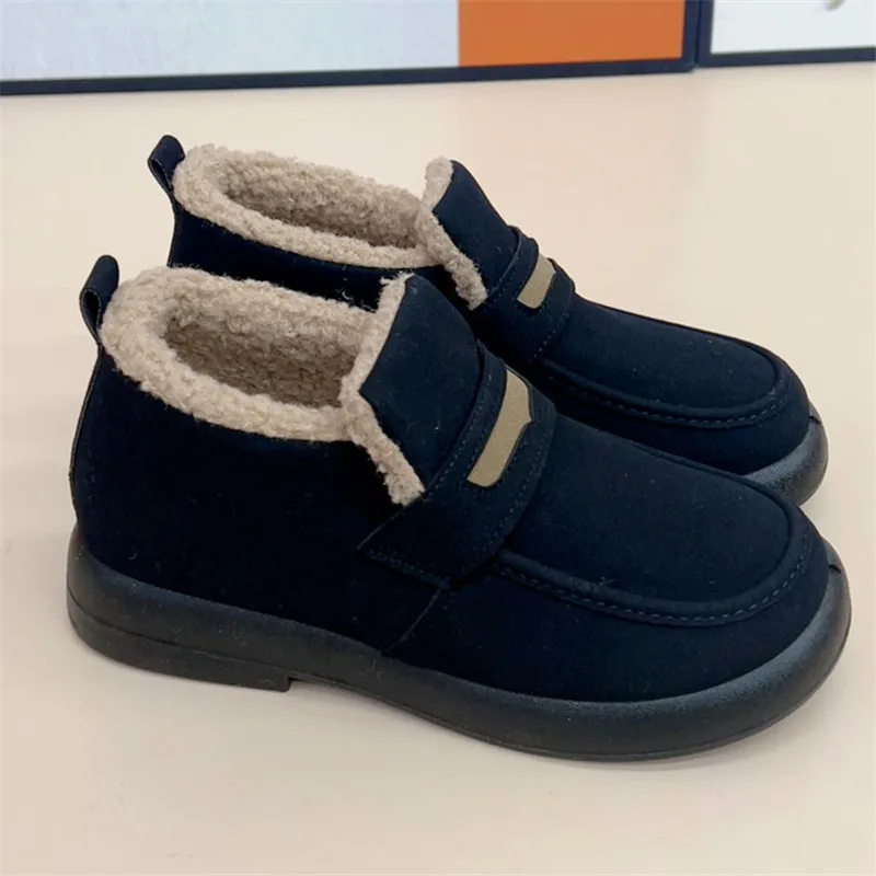 

Женские зимние тканевые туфли, Плюшевые Универсальные кроссовки на толстой подошве и платформе, увеличивающие рост, на шнуровке, на плоской подошве, женская обувь с мехом