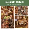 CUTEBEE Book Nook Kit Miniature DIY Dollhouse Touch Light With Furniture Model DIY Gifts( Elven Paradise） 3