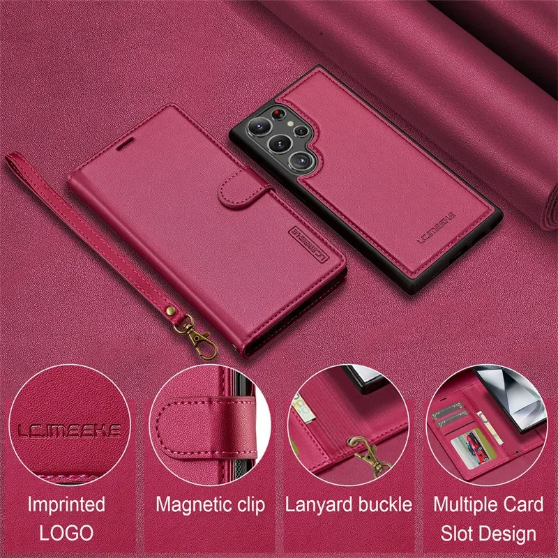 Premium Magnetic Flip Leather Phone Case with Wallet Card Holder