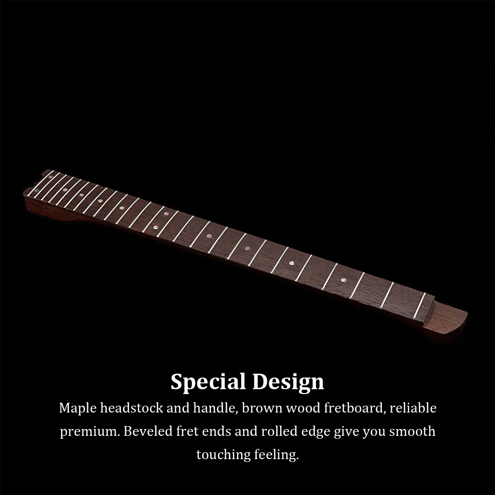 

Headless Lightweight Neck Replacement Fingerboard Unfinished Electric Guitar Adjustable Maple Travel Instrument