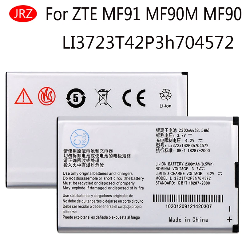 ZTE MF91 MF90M MF90 용 2300mAh Li3723T42P3h704572 MTC 833F 831FT 4G WIFI