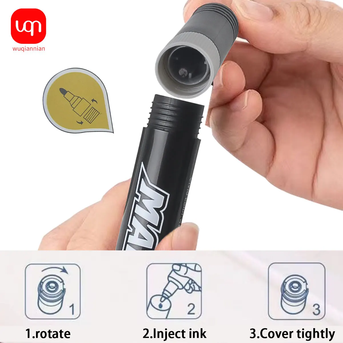 WQN-5/10 Pcs Erasable Fiber Whiteboard Pen Blackboard Office School Art Marker Stationery Supplies