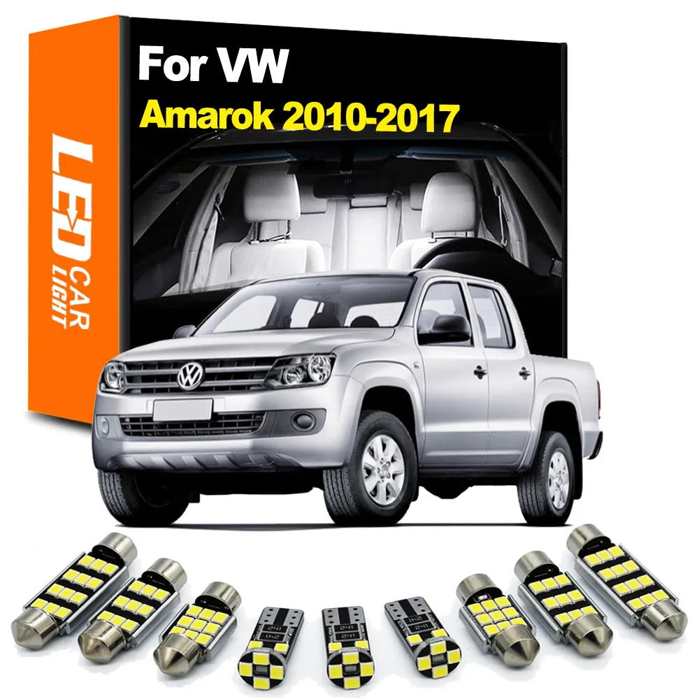 

Zoomsee 7 шт. внутренсветодиодный для Volkswagen VW Amarok 2010-2014 2015 2016 2017 Canbus автомобильная лампа Внутренняя купольная лампа для чтения в багажнике комплект освещения